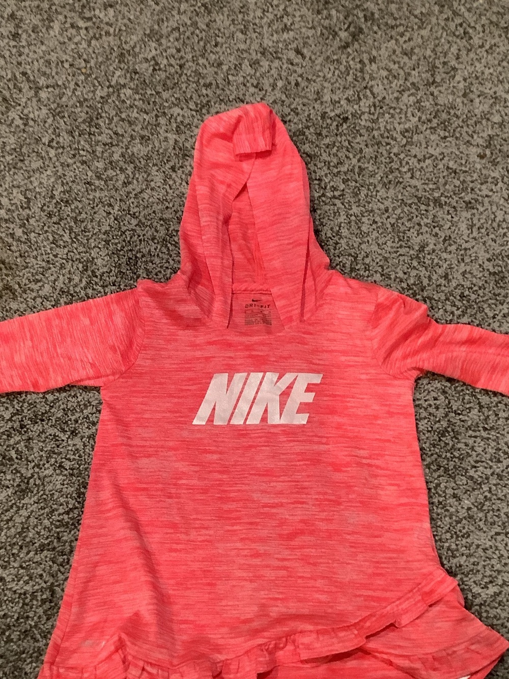 Nike Girls Coral Hooded Logo Sweatshirt
